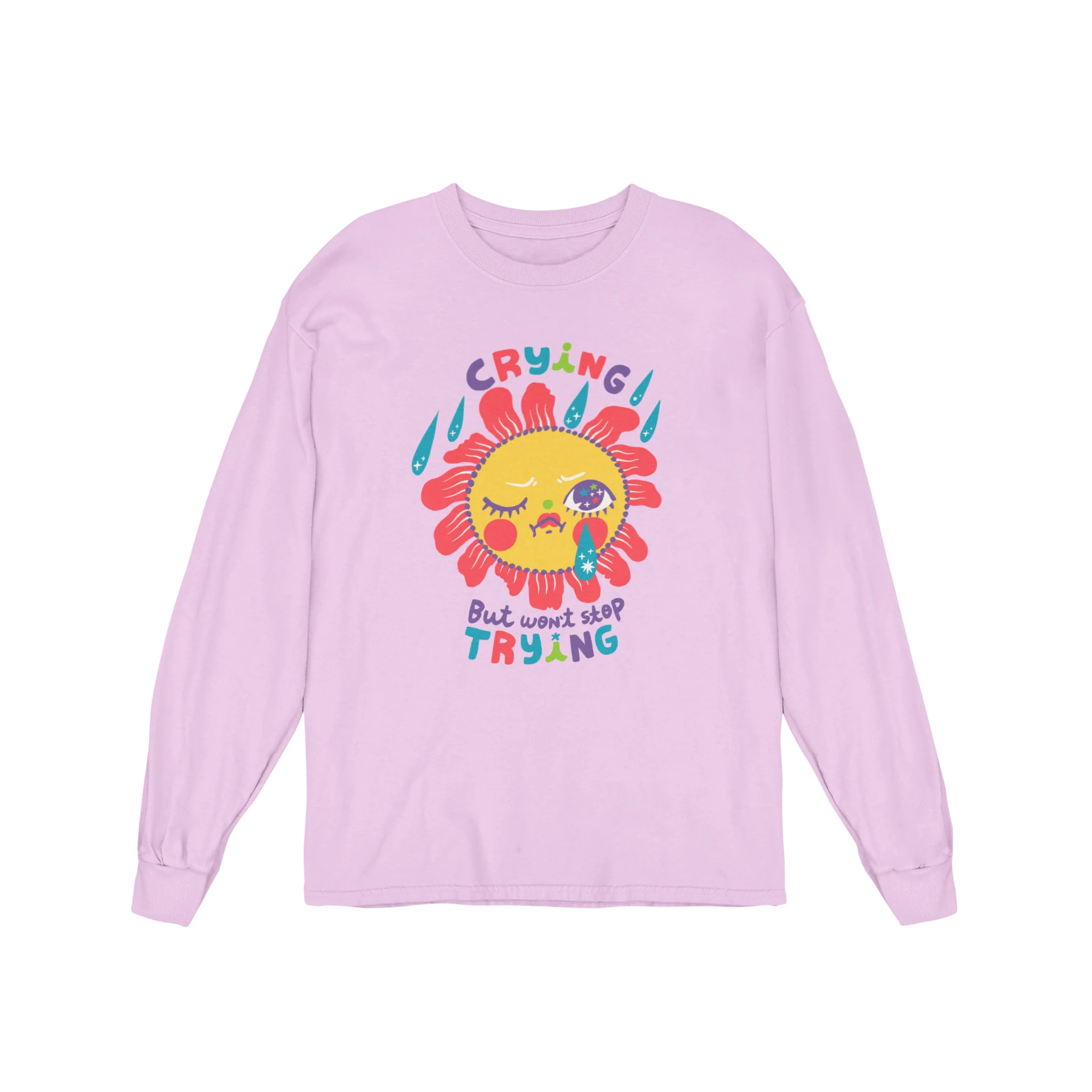 Crying But Won't Stop Trying - Long Sleeve Tee - Image 2