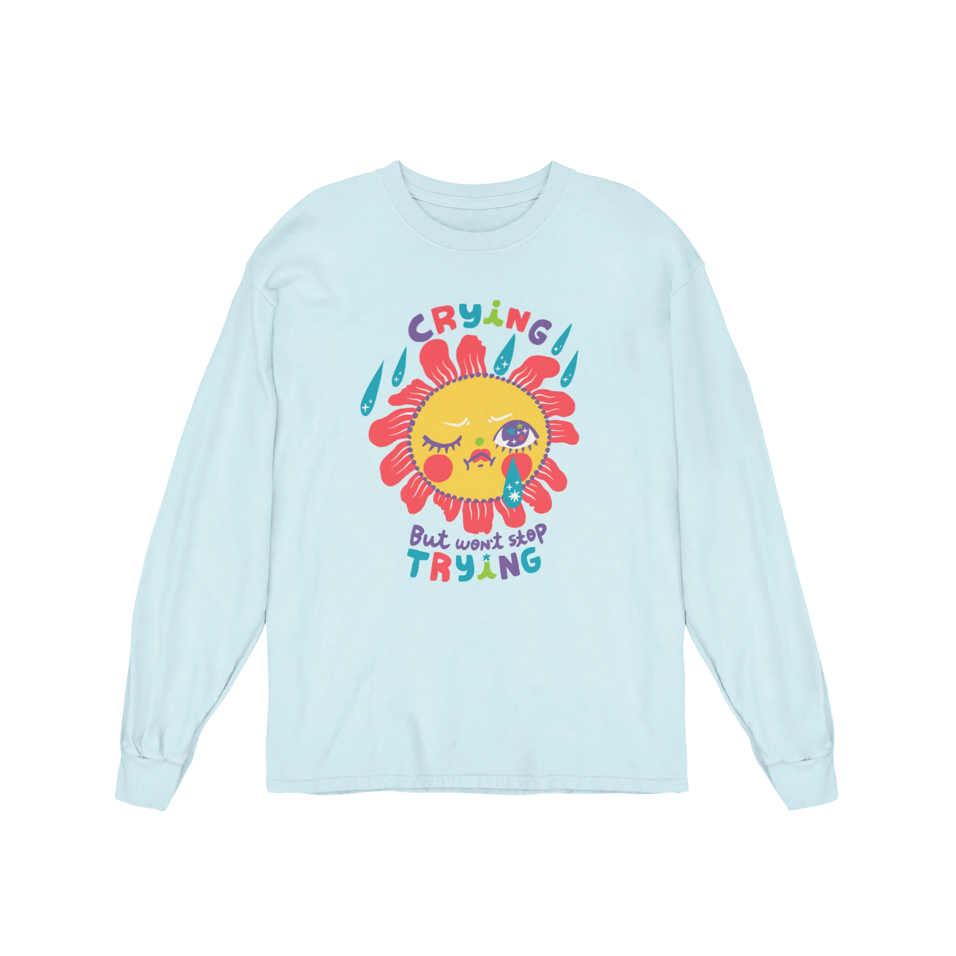 Crying But Won't Stop Trying - Long Sleeve Tee - Image 3