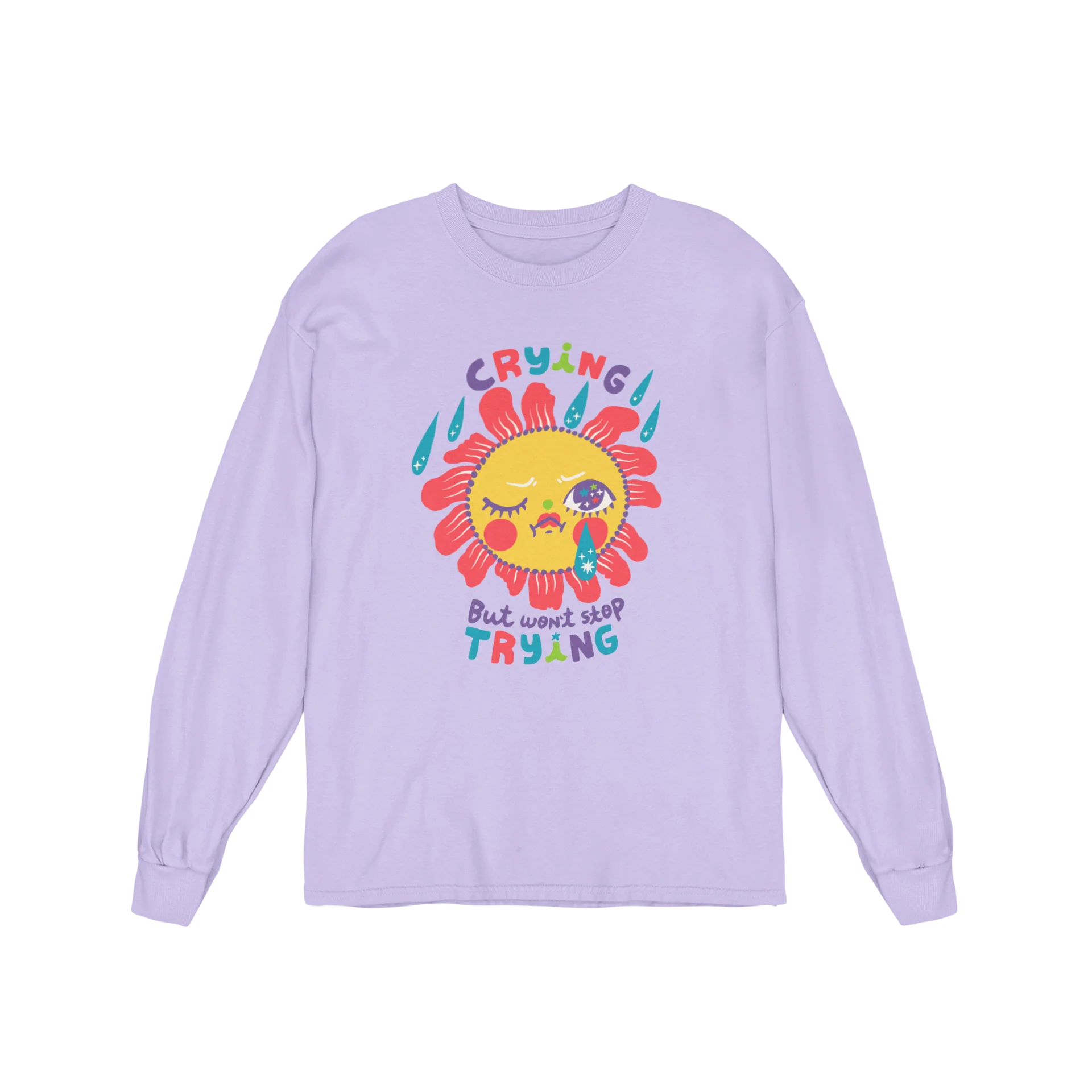 Crying But Won't Stop Trying - Long Sleeve Tee - Image 4