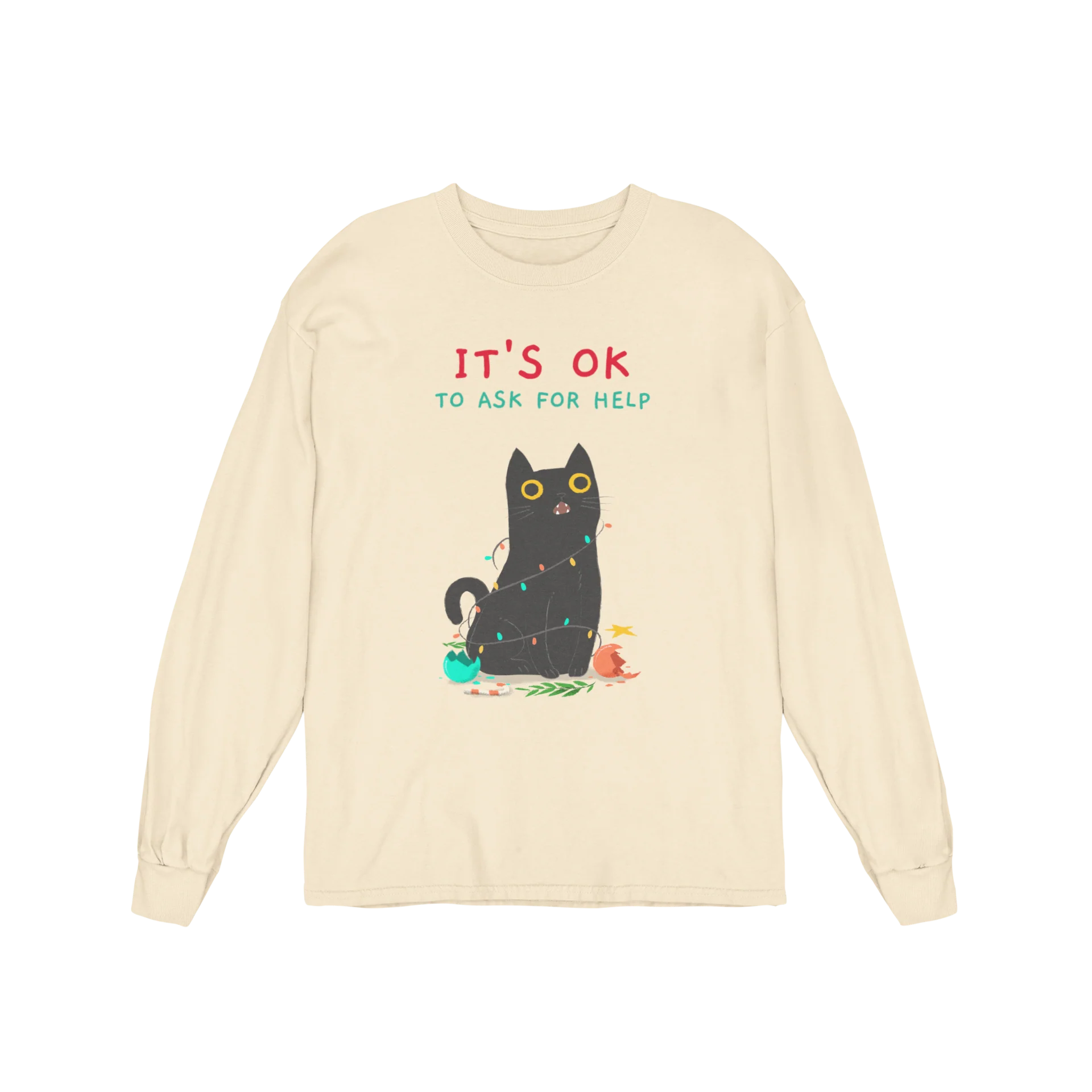 It's OK To Ask For Help - Long Sleeve Tee - Image 3