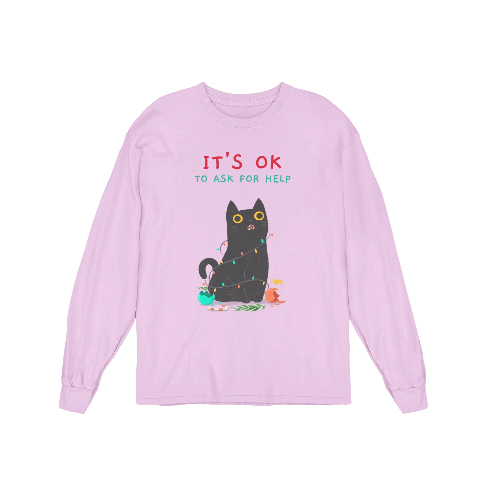 It's OK To Ask For Help - Long Sleeve Tee - Image 4