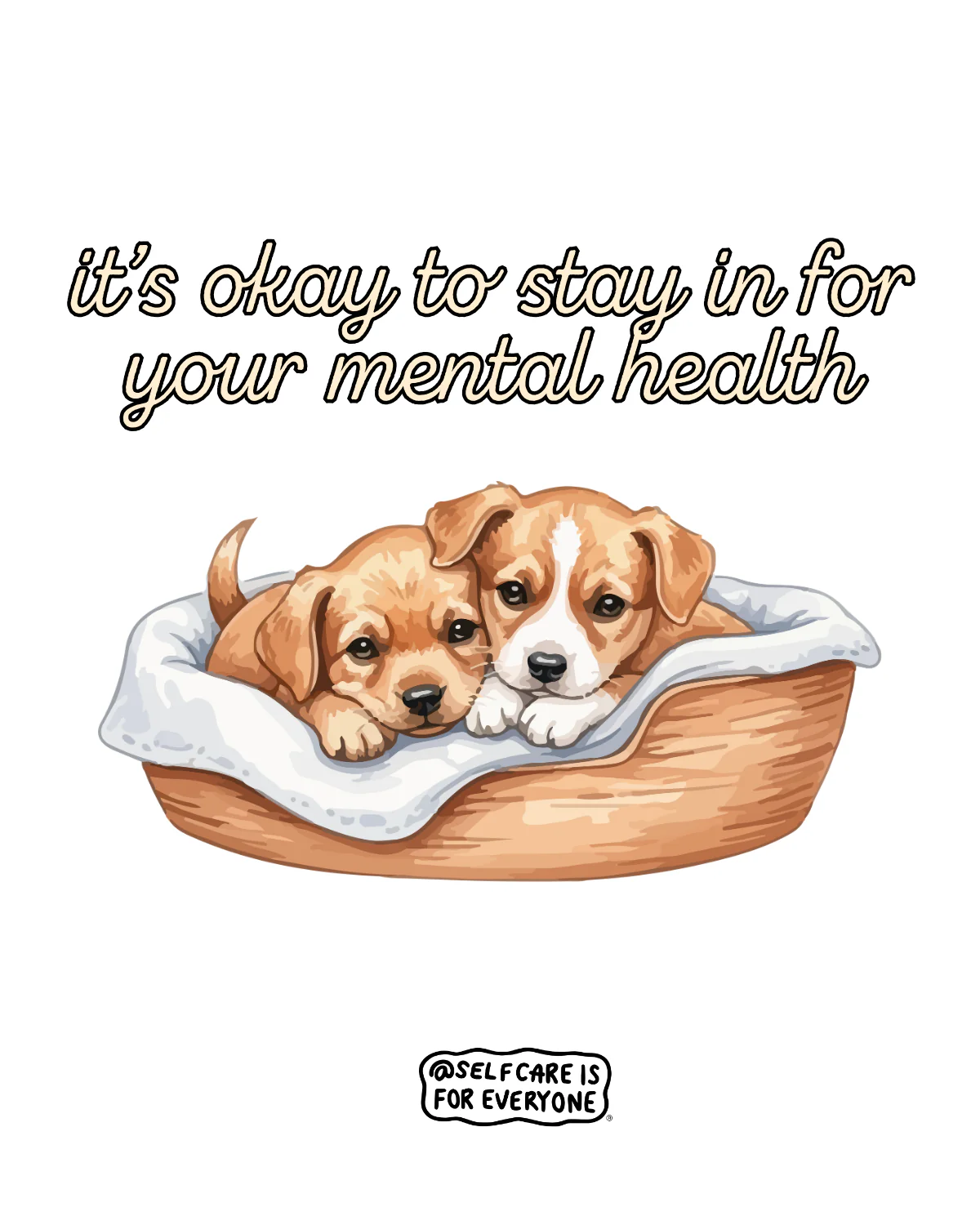 It's Okay To Stay In For Your Mental Health (Beagles) - Sweatshirt - Image 2