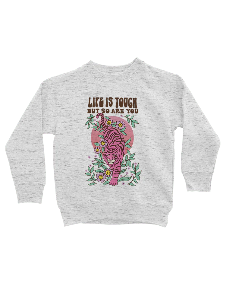 Life Is Tough But So Are You - Kids' Sweatshirt - Image 4
