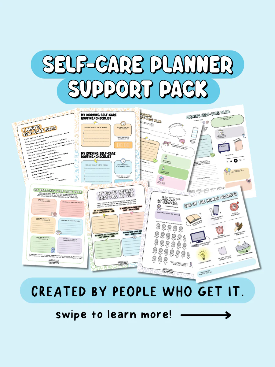 Self-Care Planner Pack  - your customizable roadmap to feeling better, staying consistent, and taking care of *you*
