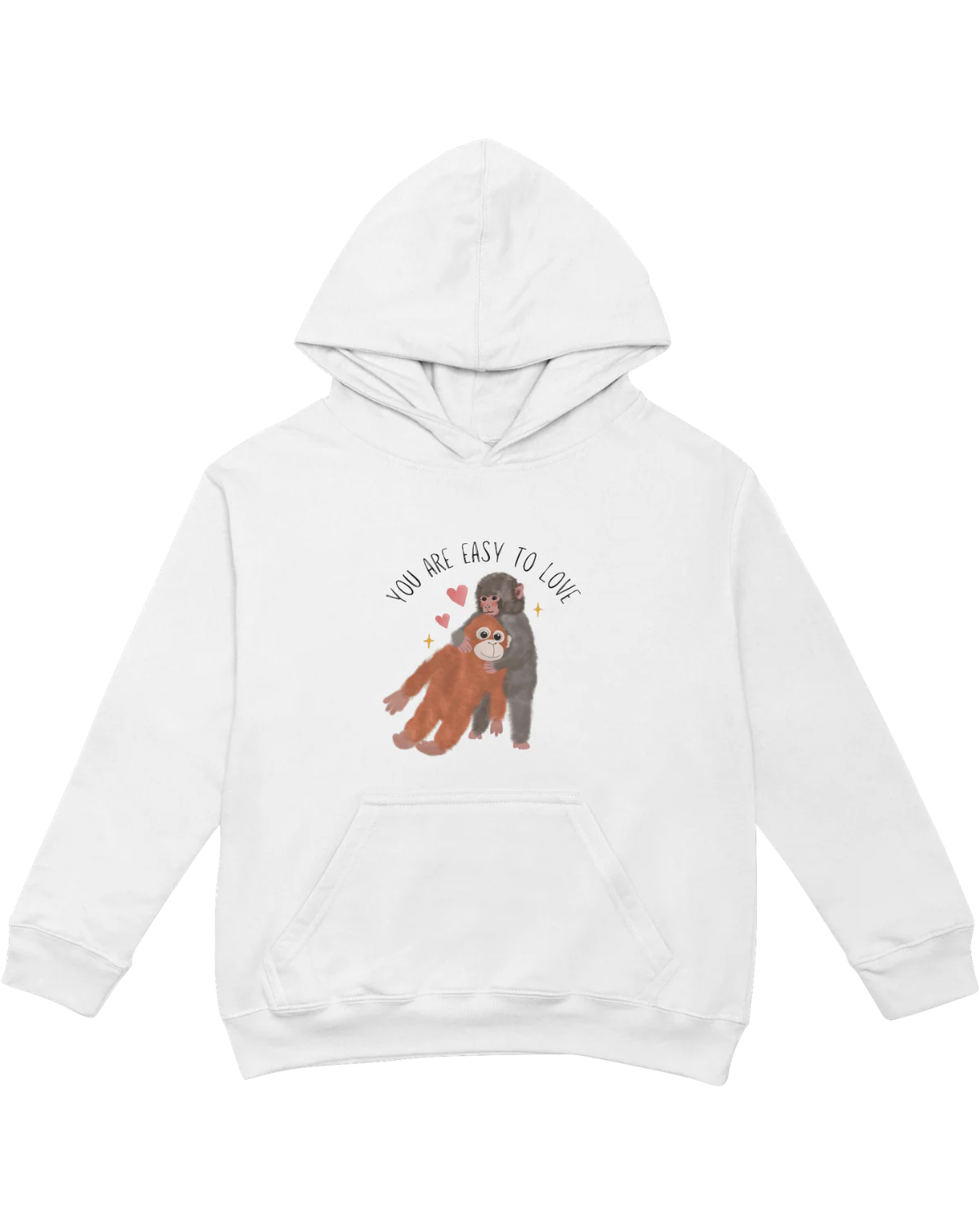 You Are Easy To Love (Punch, the Baby Macaque Monkey) - Hoodie - Image 5