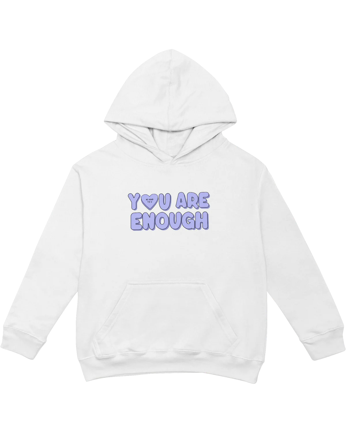 You Are Enough + Candy Hearts (Purple 💜) - Hoodie - Image 5